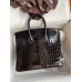 Hermes Birkin 25 Handmade Bag In Black Crocodile Niloticus Shiny Skin Hermes Birkin 25 Handmade Bag In Black Crocodile Niloticus Shiny Skin