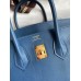 Hermes Birkin 25 Retourne Handmade Bag In Deep Blue Swift Calfskin Hermes Birkin 25 Retourne Handmade Bag In Deep Blue Swift Calfskin