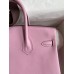 Hermes Birkin 25 Retourne Handmade Bag In Mauve Sylvestre Swift Calfskin Hermes Birkin 25 Retourne Handmade Bag In Mauve Sylvestre Swift Calfskin
