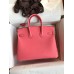 Hermes Birkin 25 Retourne Handmade Bag In Rose Lipstick Swift Calfskin Hermes Birkin 25 Retourne Handmade Bag In Rose Lipstick Swift Calfskin