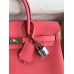 Hermes Birkin 25 Retourne Handmade Bag In Rose Lipstick Swift Calfskin Hermes Birkin 25 Retourne Handmade Bag In Rose Lipstick Swift Calfskin