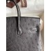 Hermes Birkin 25 Retourne Handmade Bag In Black Ostrich Leather Hermes Birkin 25 Retourne Handmade Bag In Black Ostrich Leather