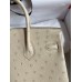 Hermes Birkin 25 Retourne Handmade Bag In Parchemin Ostrich Leather Hermes Birkin 25 Retourne Handmade Bag In Parchemin Ostrich Leather