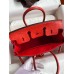 Hermes Birkin 25 Retourne Handmade Bag In Red Ostrich Leather Hermes Birkin 25 Retourne Handmade Bag In Red Ostrich Leather