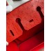 Hermes Birkin 25 Retourne Handmade Bag In Red Ostrich Leather Hermes Birkin 25 Retourne Handmade Bag In Red Ostrich Leather