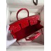 Hermes Birkin 25 Handmade Bag In Red Crocodile Porosus Shiny Skin Hermes Birkin 25 Handmade Bag In Red Crocodile Porosus Shiny Skin