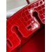 Hermes Birkin 25 Handmade Bag In Red Crocodile Porosus Shiny Skin Hermes Birkin 25 Handmade Bag In Red Crocodile Porosus Shiny Skin