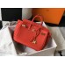 Hermes Birkin 25cm Bag In Red Clemence Leather GHW Hermes Birkin 25cm Bag In Red Clemence Leather GHW