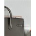 Hermes Birkin 25 Sellier Handmade Bag In Etain Epsom Calfskin Hermes Birkin 25 Sellier Handmade Bag In Etain Epsom Calfskin