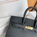 Hermes Birkin 25 Sellier Handmade Bag In Black Epsom Calfskin Hermes Birkin 25 Sellier Handmade Bag In Black Epsom Calfskin