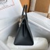 Hermes Birkin 25 Sellier Handmade Bag In Black Epsom Calfskin Hermes Birkin 25 Sellier Handmade Bag In Black Epsom Calfskin