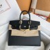 Hermes Birkin 25 Sellier Handmade Bag In Black Epsom Calfskin Hermes Birkin 25 Sellier Handmade Bag In Black Epsom Calfskin