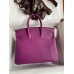 Hermes Birkin 25 Retourne Handmade Bag In Anemone Swift Calfskin Hermes Birkin 25 Retourne Handmade Bag In Anemone Swift Calfskin