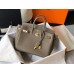 Hermes Birkin 25cm Bag In Taupe Clemence Leather GHW Hermes Birkin 25cm Bag In Taupe Clemence Leather GHW