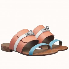 Hermes Avenue Sandals In Multicolour Calfskin Hermes Avenue Sandals In Multicolour Calfskin