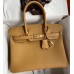 Hermes Birkin 30 Retourne Handmade Bag In Biscuit Clemence Leather Hermes Birkin 30 Retourne Handmade Bag In Biscuit Clemence Leather