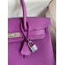 Hermes Birkin 30 Retourne Handmade Bag In Anemone Epsom Calfskin Hermes Birkin 30 Retourne Handmade Bag In Anemone Epsom Calfskin