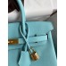 Hermes Birkin 30 Retourne Handmade Bag In Blue Atoll Epsom Calfskin Hermes Birkin 30 Retourne Handmade Bag In Blue Atoll Epsom Calfskin