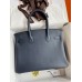 Hermes Birkin 30 Retourne Handmade Bag In Blue Nuit Epsom Calfskin Hermes Birkin 30 Retourne Handmade Bag In Blue Nuit Epsom Calfskin