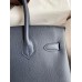 Hermes Birkin 30 Retourne Handmade Bag In Blue Nuit Epsom Calfskin Hermes Birkin 30 Retourne Handmade Bag In Blue Nuit Epsom Calfskin