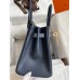 Hermes Birkin 30 Retourne Handmade Bag In Blue Nuit Epsom Calfskin Hermes Birkin 30 Retourne Handmade Bag In Blue Nuit Epsom Calfskin
