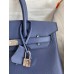 Hermes Birkin 30 Retourne Handmade Bag In Blue Saphir Epsom Calfskin Hermes Birkin 30 Retourne Handmade Bag In Blue Saphir Epsom Calfskin