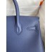 Hermes Birkin 30 Retourne Handmade Bag In Blue Saphir Epsom Calfskin Hermes Birkin 30 Retourne Handmade Bag In Blue Saphir Epsom Calfskin