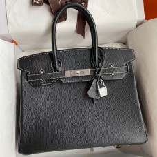 Hermes HSS Birkin 30 Bicolor Bag in Black and Red Chevre Mysore Leather Hermes HSS Birkin 30 Bicolor Bag in Black and Red Chevre Mysore Leather