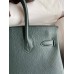 Hermes Birkin 30 Retourne Handmade Bag In Vert Cypres Chevre Mysore Leather Hermes Birkin 30 Retourne Handmade Bag In Vert Cypres Chevre Mysore Leather