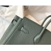 Hermes Birkin 25cm Bag In Vert Amande Clemence Leather GHW Hermes Birkin 25cm Bag In Vert Amande Clemence Leather GHW