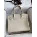 Hermes Birkin 30 Retourne Handmade Bag In Craie Clemence Leather Hermes Birkin 30 Retourne Handmade Bag In Craie Clemence Leather
