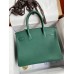 Hermes Birkin 30 Retourne Handmade Bag In Malachite Clemence Leather Hermes Birkin 30 Retourne Handmade Bag In Malachite Clemence Leather