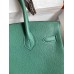 Hermes Birkin 30 Retourne Handmade Bag In Malachite Clemence Leather Hermes Birkin 30 Retourne Handmade Bag In Malachite Clemence Leather