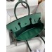 Hermes Birkin 30 Retourne Handmade Bag In Malachite Clemence Leather Hermes Birkin 30 Retourne Handmade Bag In Malachite Clemence Leather