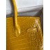 Hermes Birkin 30 Handmade Bag In Jaune Ambre Crocodile Niloticus Shiny Skin