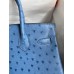 Hermes Birkin 30 Retourne Handmade Bag In Mykonos Ostrich Leather Hermes Birkin 30 Retourne Handmade Bag In Mykonos Ostrich Leather