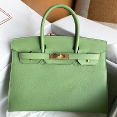 Hermes Birkin 30 Sellier Handmade Bag In Vert Criquet Epsom Calfskin Hermes Birkin 30 Sellier Handmade Bag In Vert Criquet Epsom Calfskin