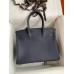 Hermes Birkin 30 Retourne Handmade Bag In Blue Nuit Clemence Leather Hermes Birkin 30 Retourne Handmade Bag In Blue Nuit Clemence Leather