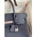 Hermes Birkin 30 Retourne Handmade Bag In Blue Nuit Clemence Leather Hermes Birkin 30 Retourne Handmade Bag In Blue Nuit Clemence Leather