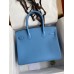 Hermes Birkin 30 Retourne Handmade Bag In Blue Paradise Clemence Leather Hermes Birkin 30 Retourne Handmade Bag In Blue Paradise Clemence Leather