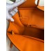 Hermes Birkin 30 Retourne Handmade Bag In Orange Clemence Leather Hermes Birkin 30 Retourne Handmade Bag In Orange Clemence Leather