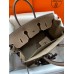 Hermes Birkin 35 Retourne Handmade Bag In Taupe Clemence Leather Hermes Birkin 35 Retourne Handmade Bag In Taupe Clemence Leather