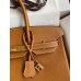 Hermes Birkin 35 Retourne Handmade Bag In Gold Epsom Calfskin Hermes Birkin 35 Retourne Handmade Bag In Gold Epsom Calfskin