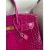 Hermes Birkin 35 Handmade Bag In Rose Scheherazade Crocodile Niloticus Shiny Skin Hermes Birkin 35 Handmade Bag In Rose Scheherazade Crocodile Niloticus Shiny Skin