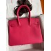 Hermes Birkin 30 Retourne Handmade Bag In Rose Red Clemence Leather Hermes Birkin 30 Retourne Handmade Bag In Rose Red Clemence Leather