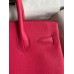 Hermes Birkin 30 Retourne Handmade Bag In Rose Red Clemence Leather Hermes Birkin 30 Retourne Handmade Bag In Rose Red Clemence Leather