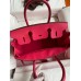 Hermes Birkin 30 Retourne Handmade Bag In Rose Red Clemence Leather Hermes Birkin 30 Retourne Handmade Bag In Rose Red Clemence Leather