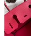 Hermes Birkin 30 Retourne Handmade Bag In Rose Red Clemence Leather Hermes Birkin 30 Retourne Handmade Bag In Rose Red Clemence Leather