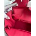 Hermes Birkin 30 Retourne Handmade Bag In Rose Red Clemence Leather Hermes Birkin 30 Retourne Handmade Bag In Rose Red Clemence Leather