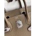 Hermes Birkin 30 Retourne Handmade Bag In Taupe Clemence Leather Hermes Birkin 30 Retourne Handmade Bag In Taupe Clemence Leather